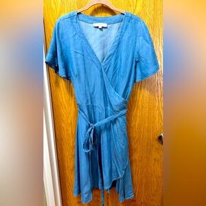 Loft Chambray Wrap dress